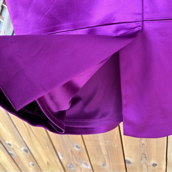 Jax mother of the bride groom magenta satin w dress classy - size 12 sleeveless - Picture 6 of 10